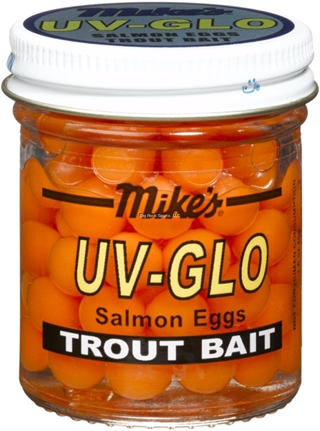 Picture of Mike's UV Glo Salmon Eggs Orange 1.1 OZ Jar