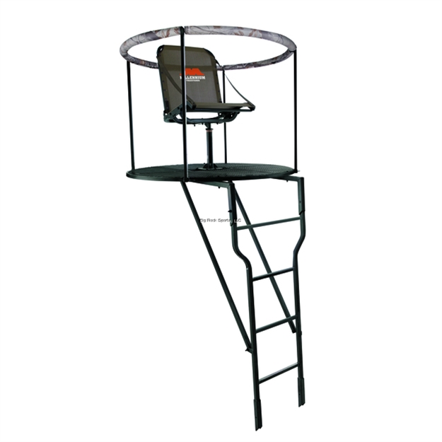 Picture of Millennium Treestands 17' Single Ladder Stand, With 360 Degree Swiveling Seat, Padded Rail, Stabilizing Strap