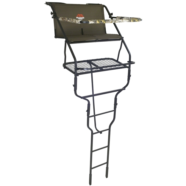 Picture of Millennium Treestands 18' Double Ladder Stand, W/Safe-Link Safety Line, Padded Shooting Rail, Folding Footrest
