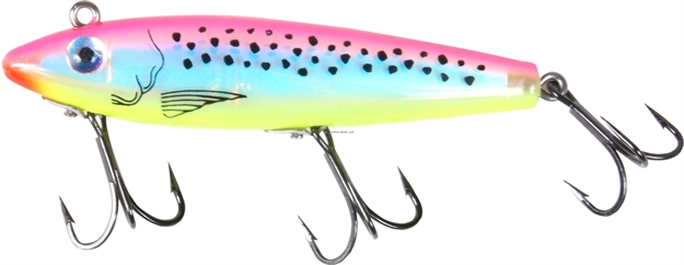 Picture of Mirrolure C-Eye Pro Series Sinking Twitchbait, 3 5/8", 1/2 Oz, 3-D Eyes, Pink Back/Chartreuse Belly/Silver