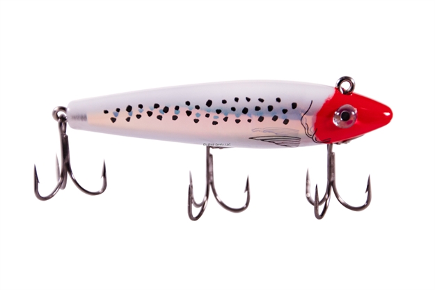 Picture of Mirrolure C-Eye Pro Series Sinking Twitchbait, 3 5/8", 1/2 Oz, 3-D Eyes, Red Head/White Back & Belly/Silver Bones