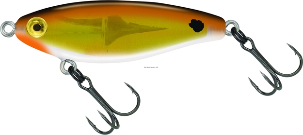 Picture of Mirrolure C-Eye Pro Series Suspending Twitchbait, 2 5/8", 3/8 Oz, 3-D Eyes, Copper Back/White Belly/Gold