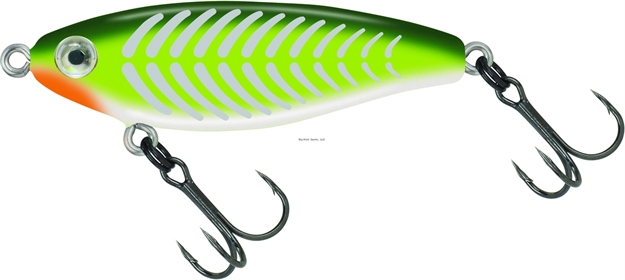 Picture of Mirrolure C-Eye Pro Series Suspending Twitchbait, 2 5/8", 3/8 Oz, 3-D Eyes, Green Back/Pearl Belly/Chartreuse/Silver Bones