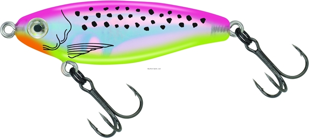Picture of Mirrolure C-Eye Pro Series Suspending Twitchbait, 2 5/8", 3/8 Oz, 3-D Eyes, Pink Back/Chartreuse Belly/Silver