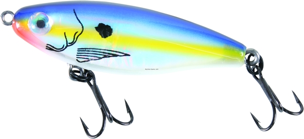 Picture of Mirrolure C-Eye Pro Series Suspending Twitchbait, 2 5/8", 3/8 Oz, 3-D Eyes, Plum Back/White Belly/Yellow Side/Silver