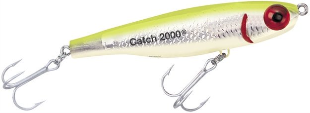 Picture of Mirrolure Catch 2000 Suspending Twitchbait, 3 1/2", 1/2 Oz, Chartreuse Back/Pearl Belly/Silver Scale