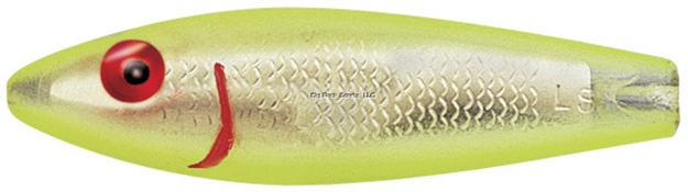 Picture of Mirrolure Classic Series Sinking Twitchbait, 3 5/8", 1/2 Oz, 3-D Eyes, Fluorescent Chartreuse Back & Belly/Gold