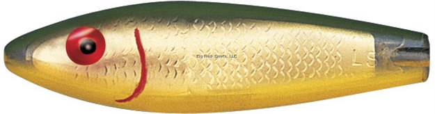 Picture of Mirrolure Classic Series Sinking Twitchbait, 3 5/8", 1/2 Oz, 3-D Eyes, Green Back/Yellow Belly/Gold Scale
