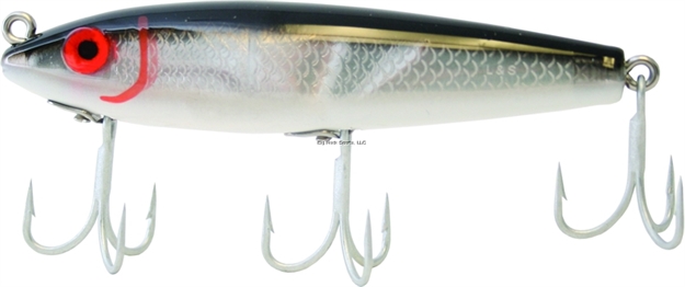 Picture of Mirrolure Classic Series Twitchbait, 3 5/8", 3/8 Oz, 3-D Eyes, Black Back/White Belly/Silver Scale, Floating