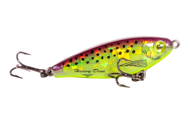 Picture of Mirrolure Heavy Dine 2 5/8", 7/16Oz., Purple Back/Chartreuse Belly/Crushed Chartreuse