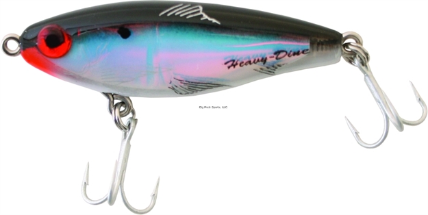 Picture of Mirrolure Heavy Dine Sinking Twitchbait, 2 5/8", 7/16 Oz, 3-D Eyes, Rattling, Black Back/White Belly/Silver