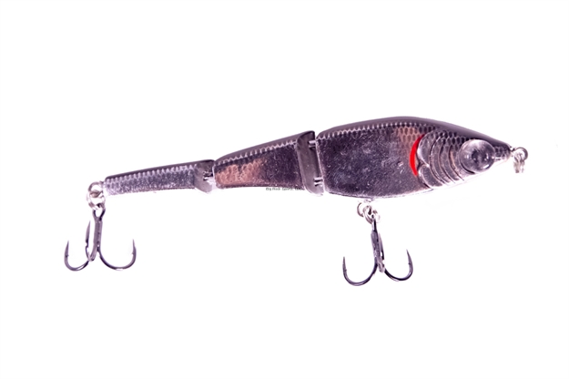 Picture of Mirrolure Jointed Swimbait 4", 1/2Oz, Silver/Black Back/Orange Chin