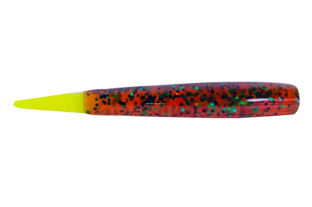 Picture of Mirrolure Lil John 3 3/4" Pumpkin Seed Gold Flake/Chartreuse Tail