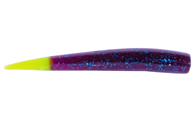 Picture of Mirrolure Lil John Scented Soft Plastic Twitchbait, 3 3/4", Plum Haze/Chartreuse Tail, 10/Pack