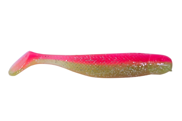 Picture of Mirrolure Marsh Minnow Scented Soft Plastic Paddle Tail Lure, 3 3/4", Electric Chicken