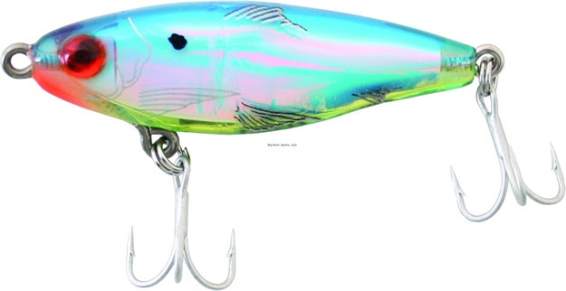 Picture of Mirrolure Mirrodine Mini Suspending Twitchbait, 2 1/4", 3/16 Oz, 3-D Eyes, Chartreuse Back & Belly/Silver