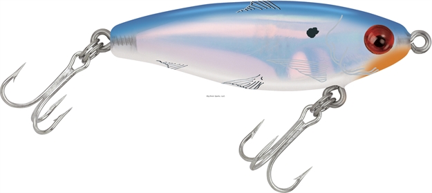 Picture of Mirrolure Mirrodine Mini Suspending Twitchbait, 2 1/4", 3/16 Oz, 3-D Eyes, Electric Blue Back/Pearl Belly/Silver