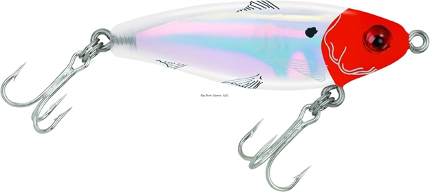 Picture of Mirrolure Mirrodine Mini Suspending Twitchbait, 2 1/4", 3/16 Oz, 3-D Eyes, Red Head/White Back & Belly/Silver