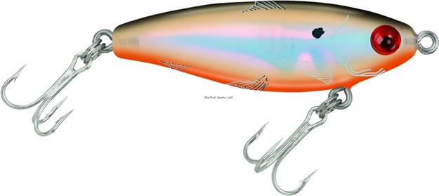 Picture of Mirrolure Mirrodine Suspending Twitchbait, 2 5/8", 3/8 Oz, 3-D Eyes, Black/Bone Back/Orange/Bone Belly/Silver