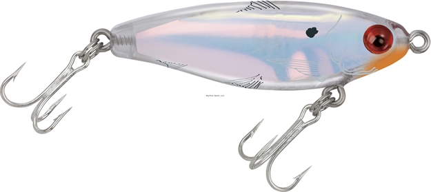 Picture of Mirrolure Mirrodine Suspending Twitchbait, 2 5/8", 3/8 Oz, 3-D Eyes, Silver Scale/Clear