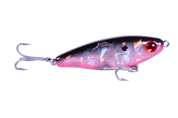 Picture of Mirrolure Mirrodine XL Broken Glass Suspending Twitchbait, 3 1/8", 9/16 Oz., Black Back/Pink Belly Silver Broken Glass Suspending Twitchbait,