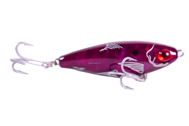 Picture of Mirrolure Mirrodine XL Broken Glass Suspending Twitchbait, 3 1/8", 9/16 Oz., Purple Demon Silver Broken Glass Suspending Twitchbait,