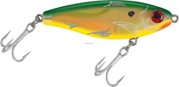 Picture of Mirrolure Mirrodine XL Suspending Twitchbait, 3 1/8", 9/16 Oz, 3-D Eyes, Bayou Green Back/Yellow Belly/Gold