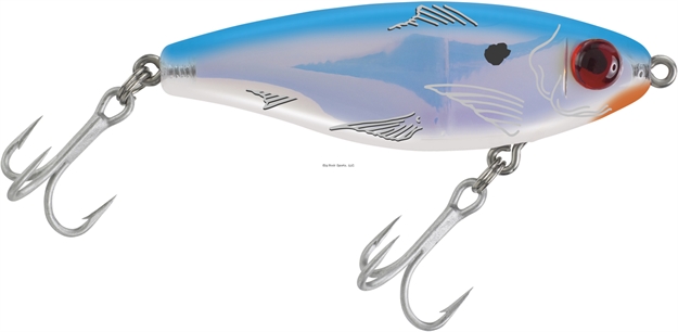 Picture of Mirrolure Mirrodine XL Suspending Twitchbait, 3 1/8", 9/16 Oz, 3-D Eyes, Electric Blue Back/Pearl Belly/Silver