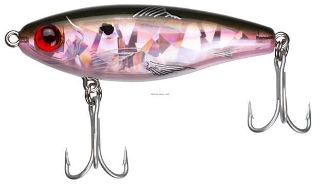Picture of Mirrolure Mirrodine XL Suspending Twitchbait, 3 1/8", 9/16 Oz, 3-D Eyes, Rainbow Trout Silver Broken Glass