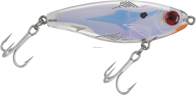 Picture of Mirrolure Mirrodine XL Suspending Twitchbait, 3 1/8", 9/16 Oz, 3-D Eyes, Silver Scale/Clear