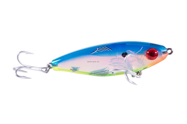 Picture of Mirrolure Mirrodine Xxl Suspending Twitchbait, 3 3/4", 1 Oz, 3-D Eyes, Blue Back/Chartreuse/Silver