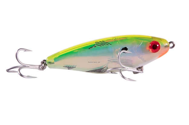 Picture of Mirrolure Mirrodine Xxl Suspending Twitchbait, 3 3/4", 1 Oz, 3-D Eyes, Chartreuse Back/White/Silver