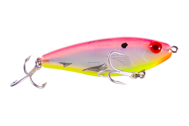 Picture of Mirrolure Mirrodine Xxl Suspending Twitchbait, 3 3/4", 1 Oz, 3-D Eyes, Hot Pink Back/Chartreuse/Silver