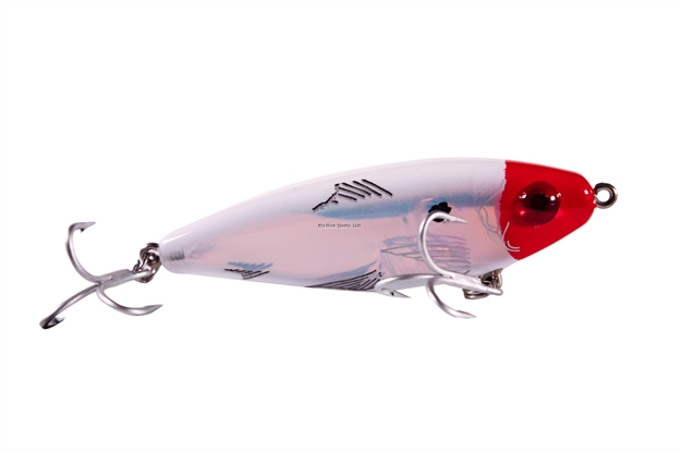 Picture of Mirrolure Mirrodine Xxl Suspending Twitchbait, 3 3/4", 1 Oz, 3-D Eyes, Red Head/White/Silver