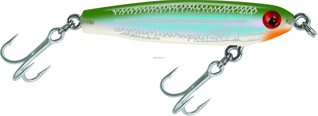 Picture of Mirrolure Mirroglass Suspending Twitchbait, 2 1/4", 3/16 Oz, Bayou Green Back/Pearl Belly/Silver