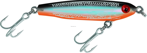 Picture of Mirrolure Mirroglass Suspending Twitchbait, 2 1/4", 3/16 Oz, Black Back/Orange Belly/Silver