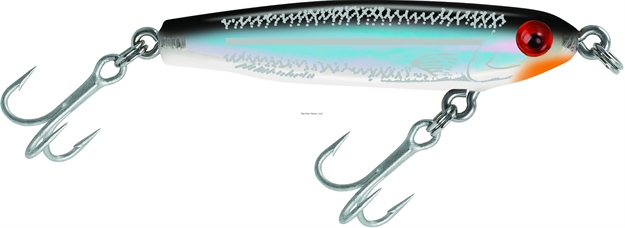Picture of Mirrolure Mirroglass Suspending Twitchbait, 2 1/4", 3/16 Oz, Black Back/White Belly/Silver