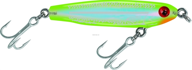 Picture of Mirrolure Mirroglass Suspending Twitchbait, 2 1/4", 3/16 Oz, Chartreuse Back & Belly/Silver