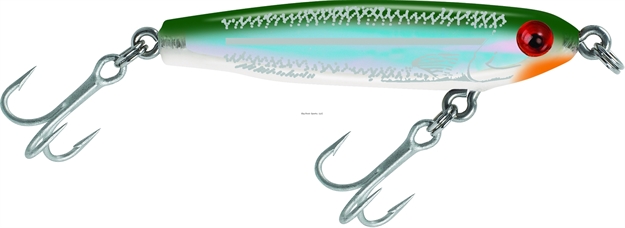Picture of Mirrolure Mirroglass Suspending Twitchbait, 2 1/4", 3/16 Oz, Green Back/White Belly/Silver
