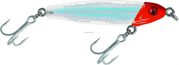 Picture of Mirrolure Mirroglass Suspending Twitchbait, 2 1/4", 3/16 Oz, Red Head/White Back & Belly/Silver