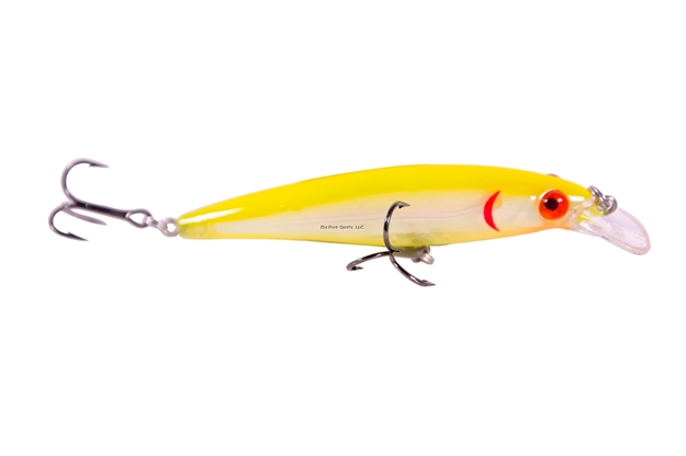 Picture of Mirrolure Mirrolip Suspending Crankbait, 3 3/4", 1/2 Oz., Chartreuse Silver