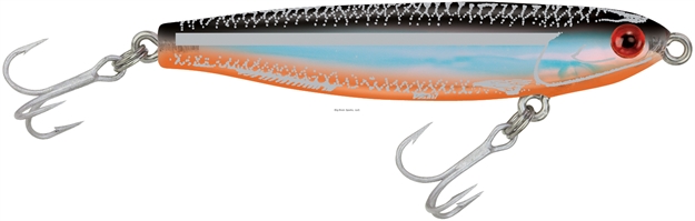 Picture of Mirrolure Mirrominnow Suspending Twitchbait, 3 1/4", 3/8 Oz, Black Back/Orange Belly/Silver