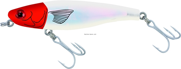 Picture of Mirrolure Mirromullet Surface Walker, 3", 3/8 Oz, 3-D Eyes, Red Head/White Back & Belly/Silver