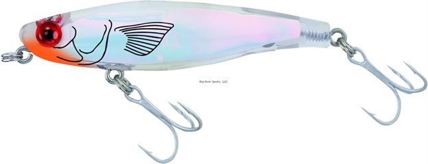Picture of Mirrolure Mirromullet Surface Walker, 3", 3/8 Oz, 3-D Eyes, Silver Scale/Clear