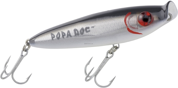 Picture of Mirrolure Popa Dog Surface Walker Popper, 4 1/4", 13/16 Oz, Black Back/White Belly/Silver, Floating
