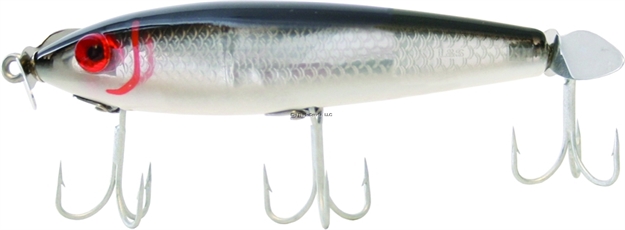 Picture of Mirrolure Prop Bait Dual-Prop Floating Twitchbait, 3 5/8", 1/2 Oz, Black Back/White Belly/Silver