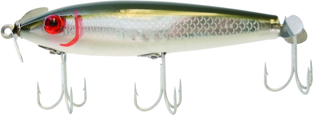 Picture of Mirrolure Prop Bait Dual-Prop Floating Twitchbait, 3 5/8", 1/2 Oz, Green Back/White Belly/Silver