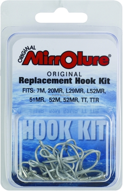 Picture of Mirrolure Replacement Hook Kit, Size 2, Barbed, Treble, Perma Steel