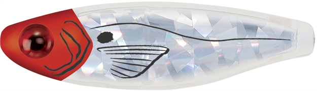 Picture of Mirrolure Series Iii Catch 5 Suspending Twitchbait, 3 1/2", 3/4 Oz, Red Head/White Back & Belly/Silver
