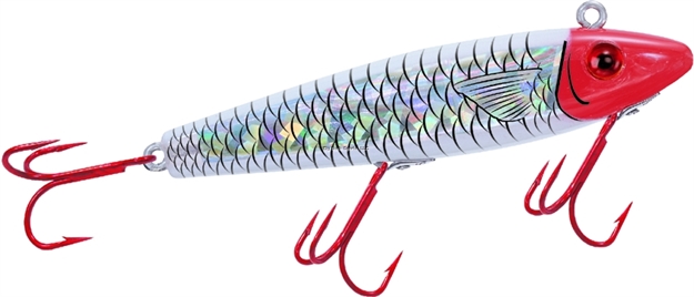 Picture of Mirrolure Series Iii Rattling Sinking Twitchbait, 3 5/8", 3/8 Oz, Red Head/White Back & Belly/Silver